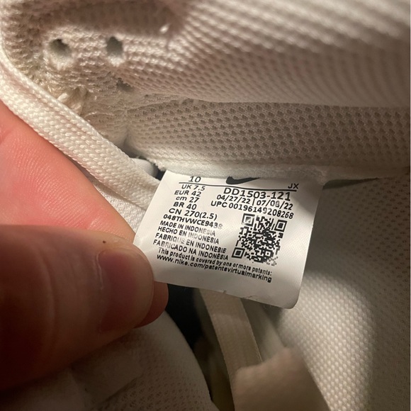 Women’s Nike Dunk Low Sail White Sneakers - Picture 10 of 10